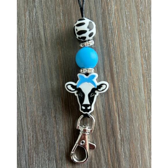 Cow Head Western Car Freshie Freshener Hanger Blue - Picture 1 of 2